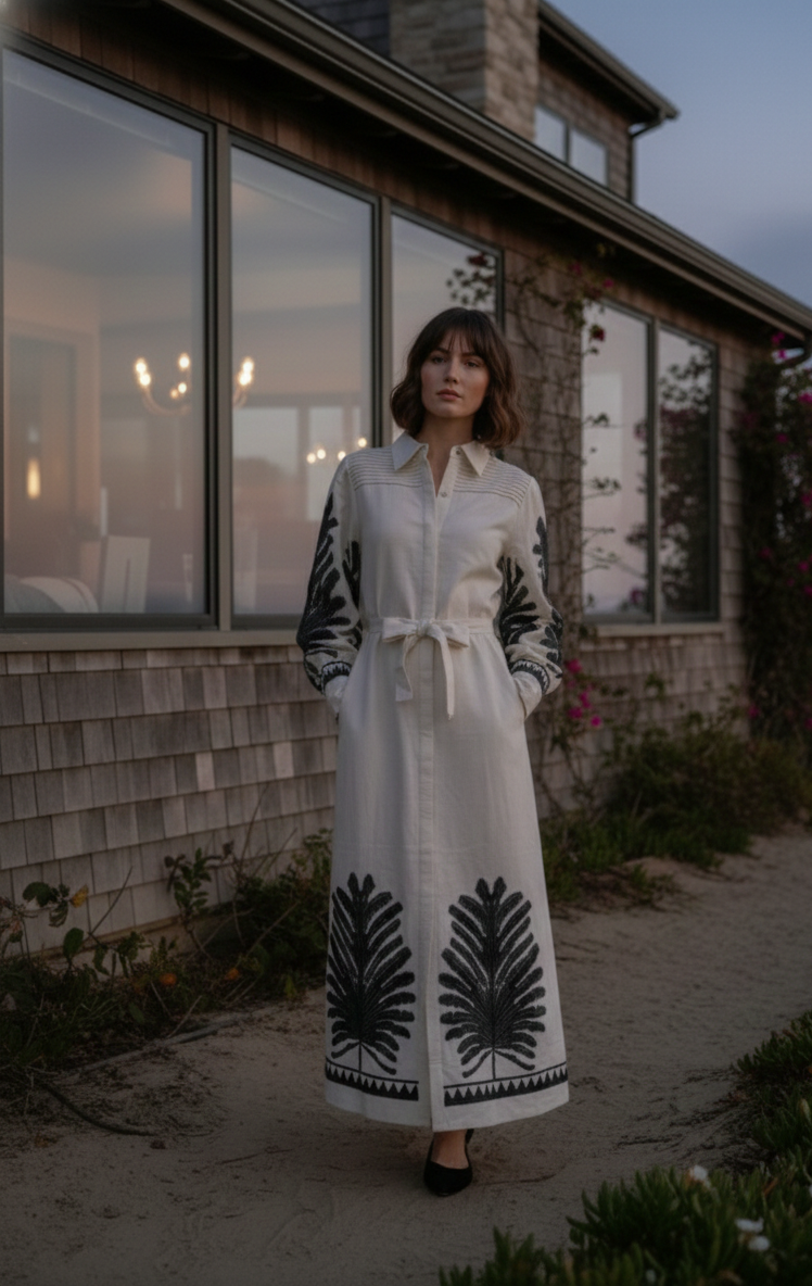 Azura | Ruffle Border Puff Sleeve Maxi