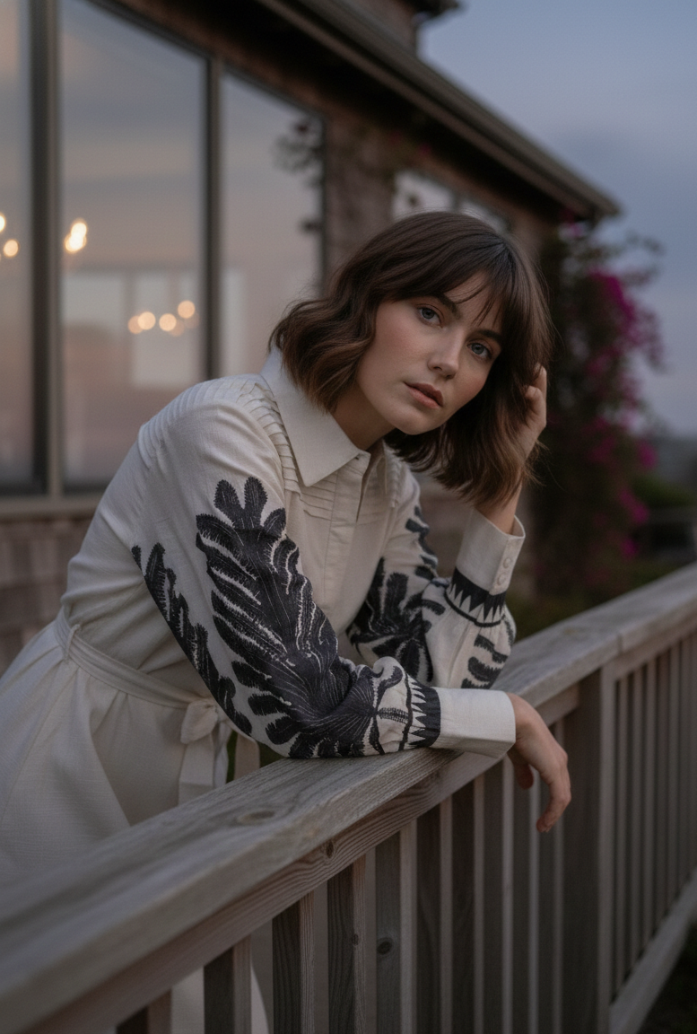 Azura | Ruffle Border Puff Sleeve Maxi