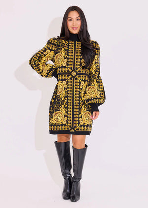 Alden Adair Donatello Coco Sweater Midi Dress