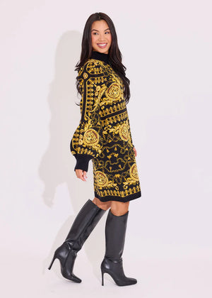 Alden Adair Donatello Coco Sweater Midi Dress