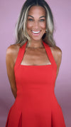 ASTR Red Lilibeth Mini Dress (1 SMALL)
