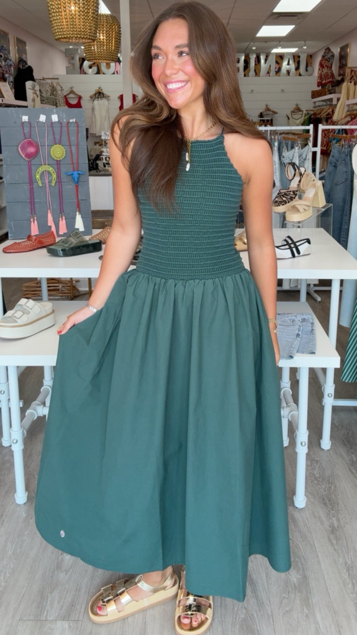 FRNCH | Lucia Dress in Vert Rivage