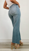 Kut Meg High Rise Cropped Flare in Romantic Wash