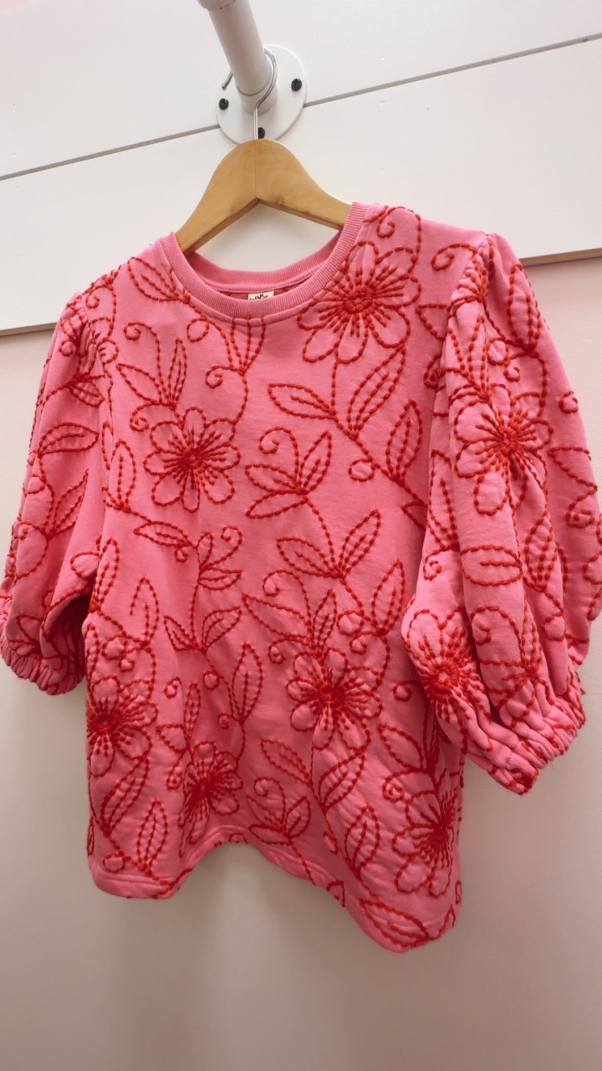 Ivy Jane Pink Floral Vines Knit Top
