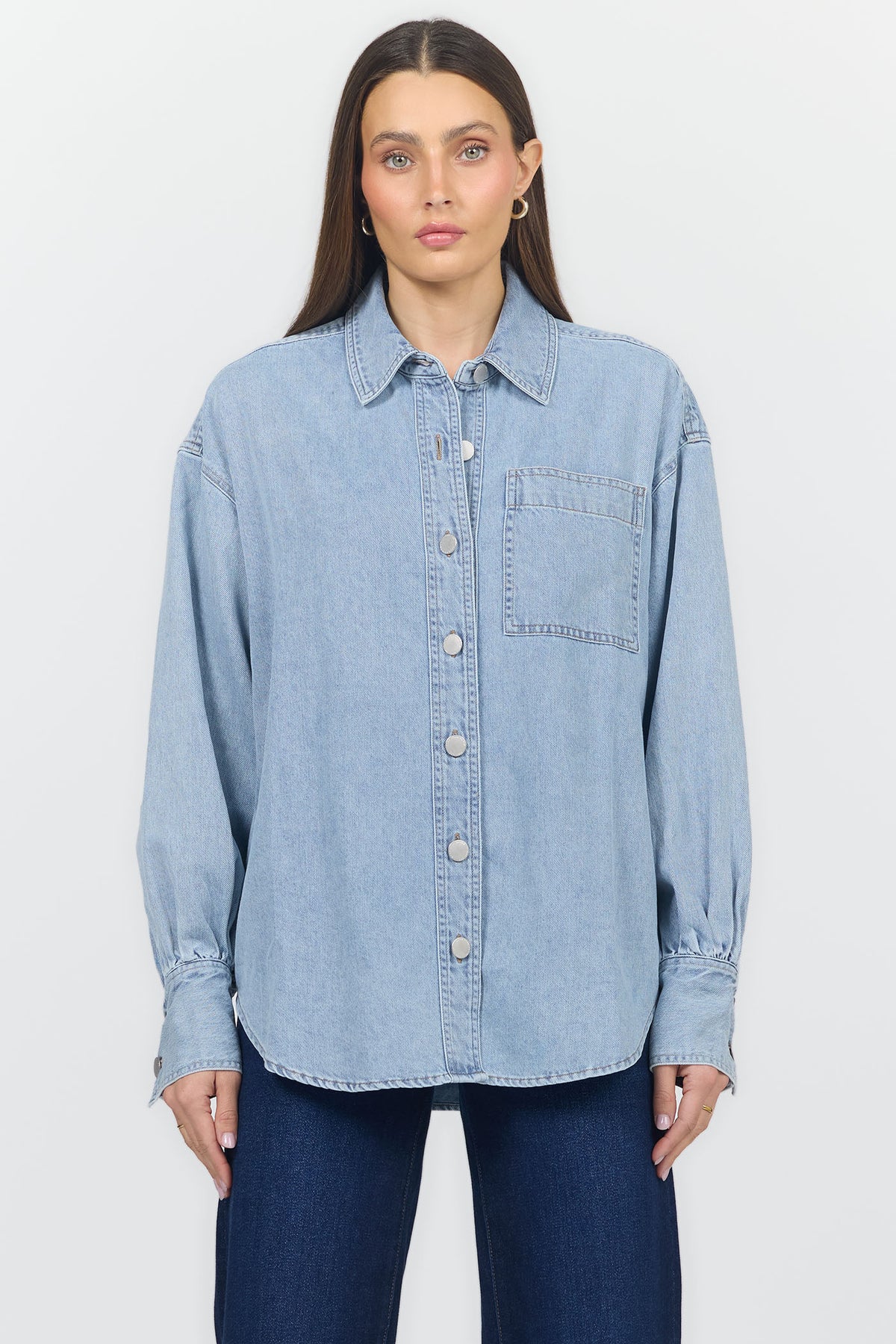 Dear John | Meritt Denim Top in Osalina