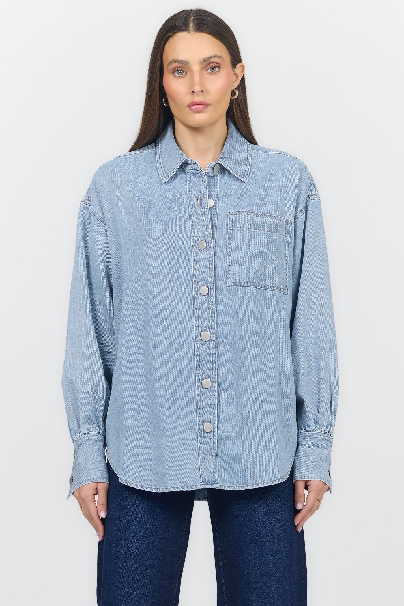 Dear John | Meritt Denim Top in Osalina
