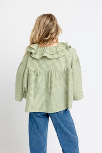 Karlie | Citrine Check Novelty Cape Top