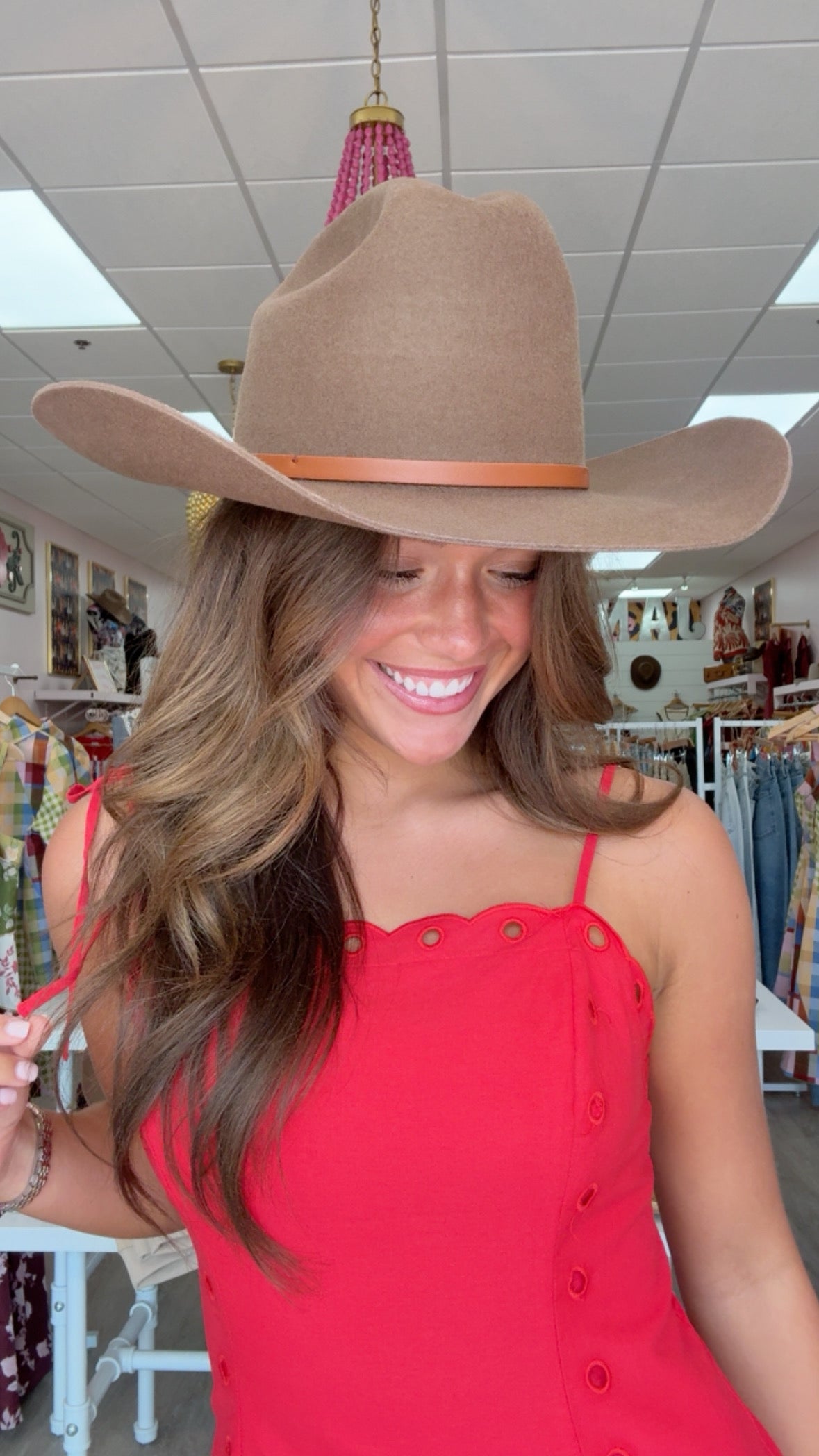 Cognac Jasper | 100% Premium Wool Western Cattleman Hat Adjustable
