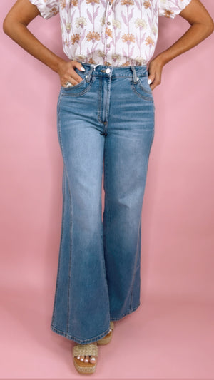 Dear John Fiona High Rise Wide Leg in Creekside