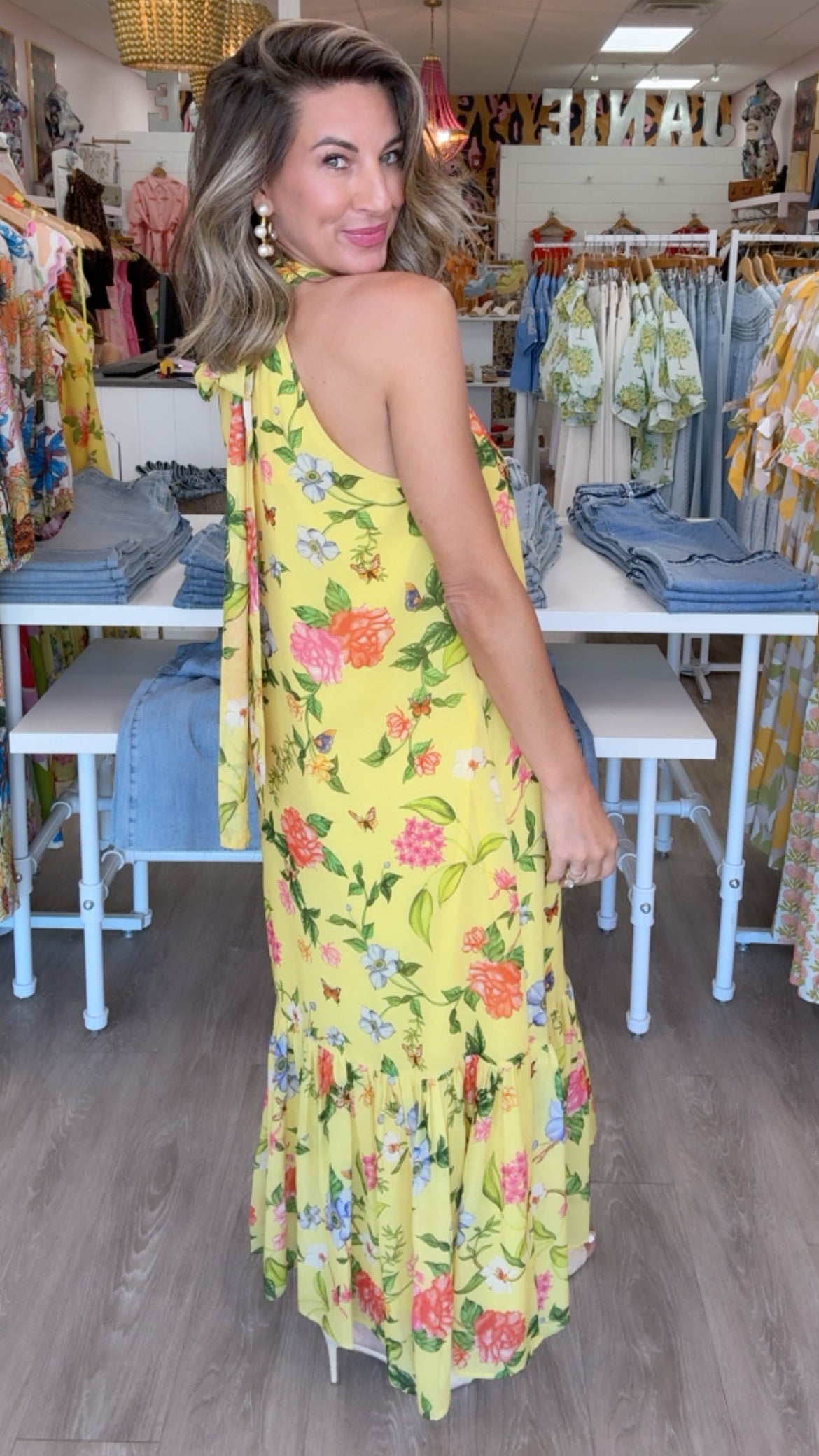 Alden Adair | Perry Dress in Yellow Parterre