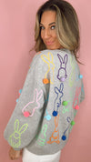 Queen of Sparkles Puff Ball Bunny Sweatshirt (XL)