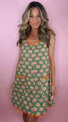 Uncle Frank Green Flowering Waves Dress