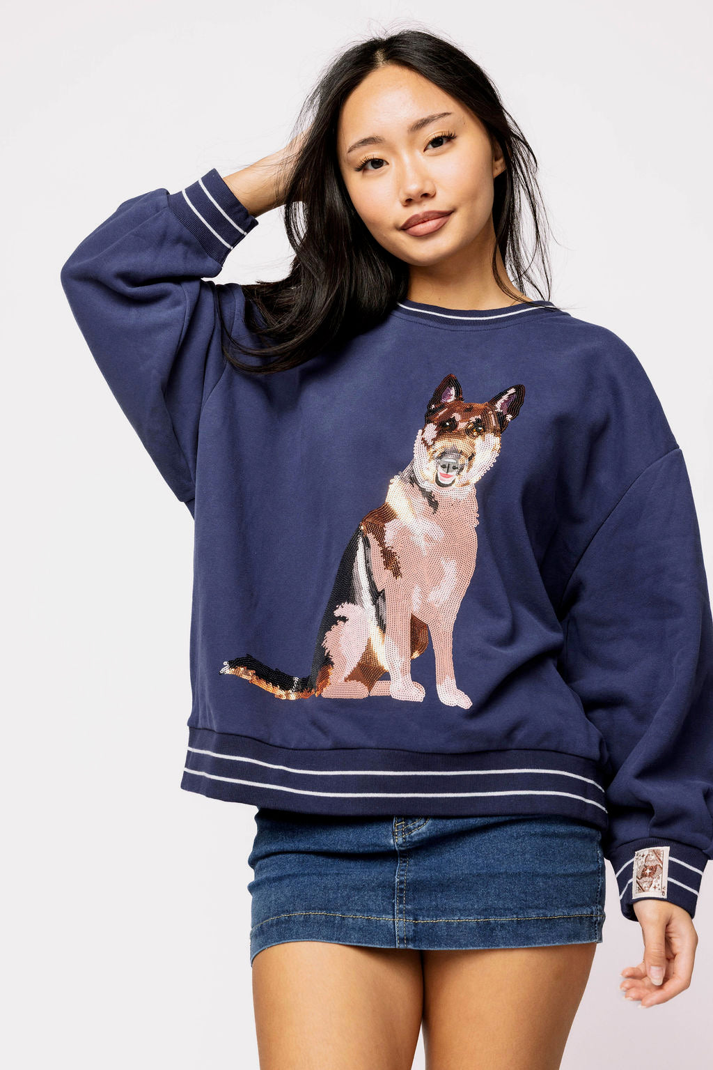Queen of Sparkles Navy German Shepherd