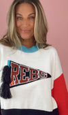 Queen of Sparkles Ole Miss Pennant Sweater