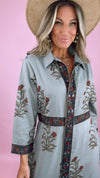 Uncle Frank Double Button Bordered Dress