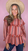 Ivy Jane Multi Stripe Tier Top (1 LARGE)