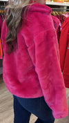 Fuchsia Fuzzy Fur Jacket (SMALL)