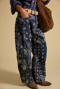 Free People | Barrel Bandana Jean  in Blue