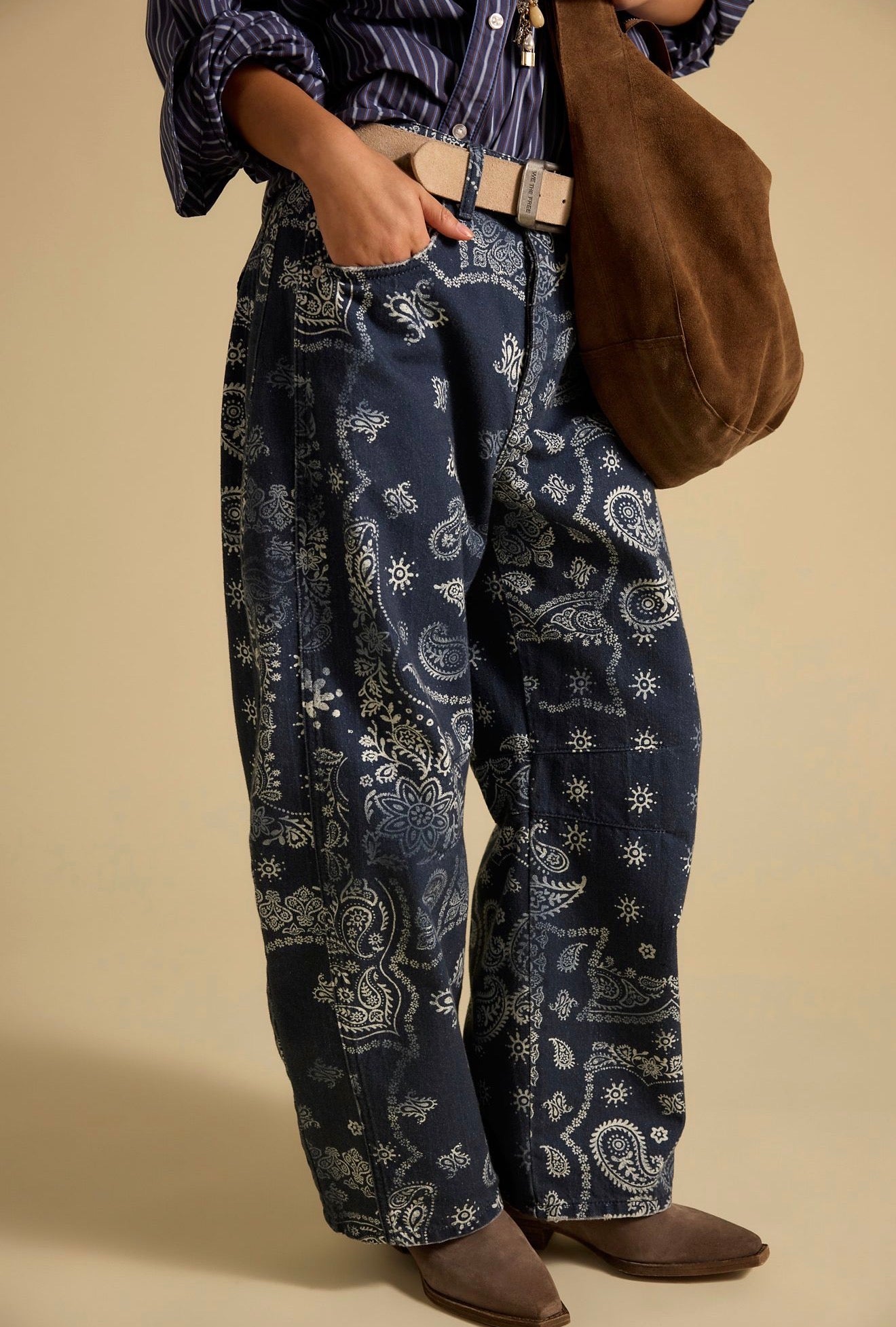 Free People | Barrel Bandana Jean  in Blue