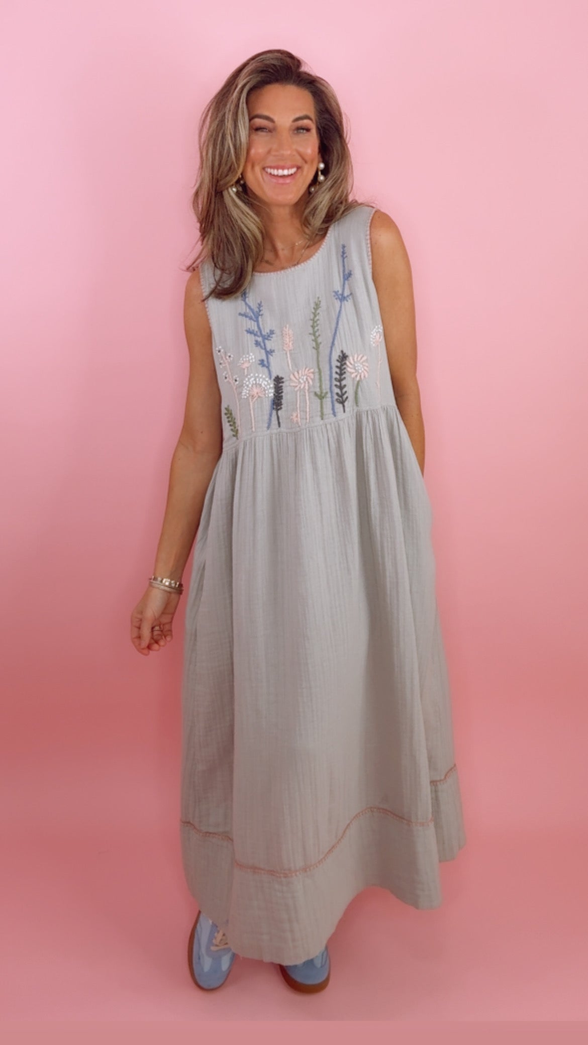 Ivy Jane Sage Growing Flowers Dress