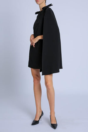 Black Cape Dress w/ Bows