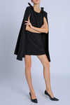 Black Cape Dress w/ Bows