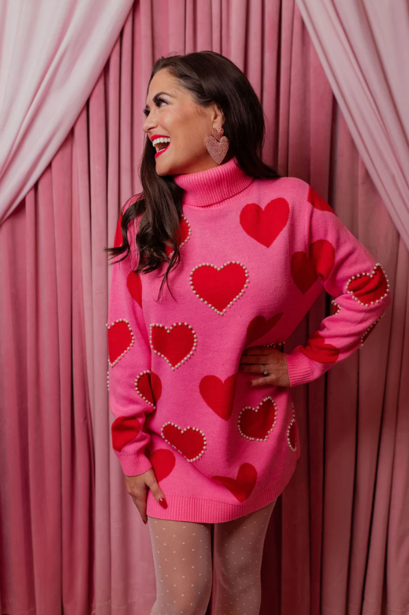 Brianna Cannon Heart Sweater Dress