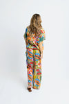 Karlie Tropical Island Fruit Smocked Waist Pants