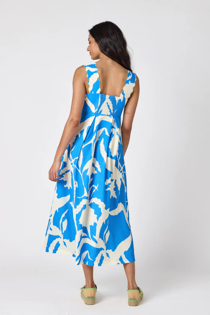 Crosby | Evie Dress in Blue Fern (1 MEDIUM)