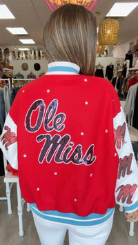 Queen of Sparkles | Ole Miss Bomber Letterman Jacket