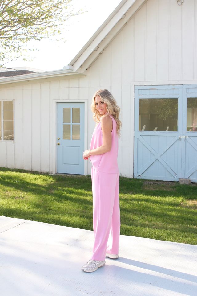 Karlie | Pink Solid Scuba Mock Set