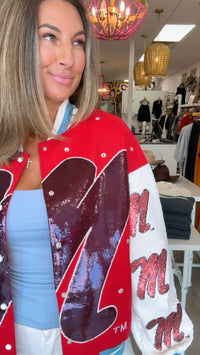 Queen of Sparkles | Ole Miss Bomber Letterman Jacket