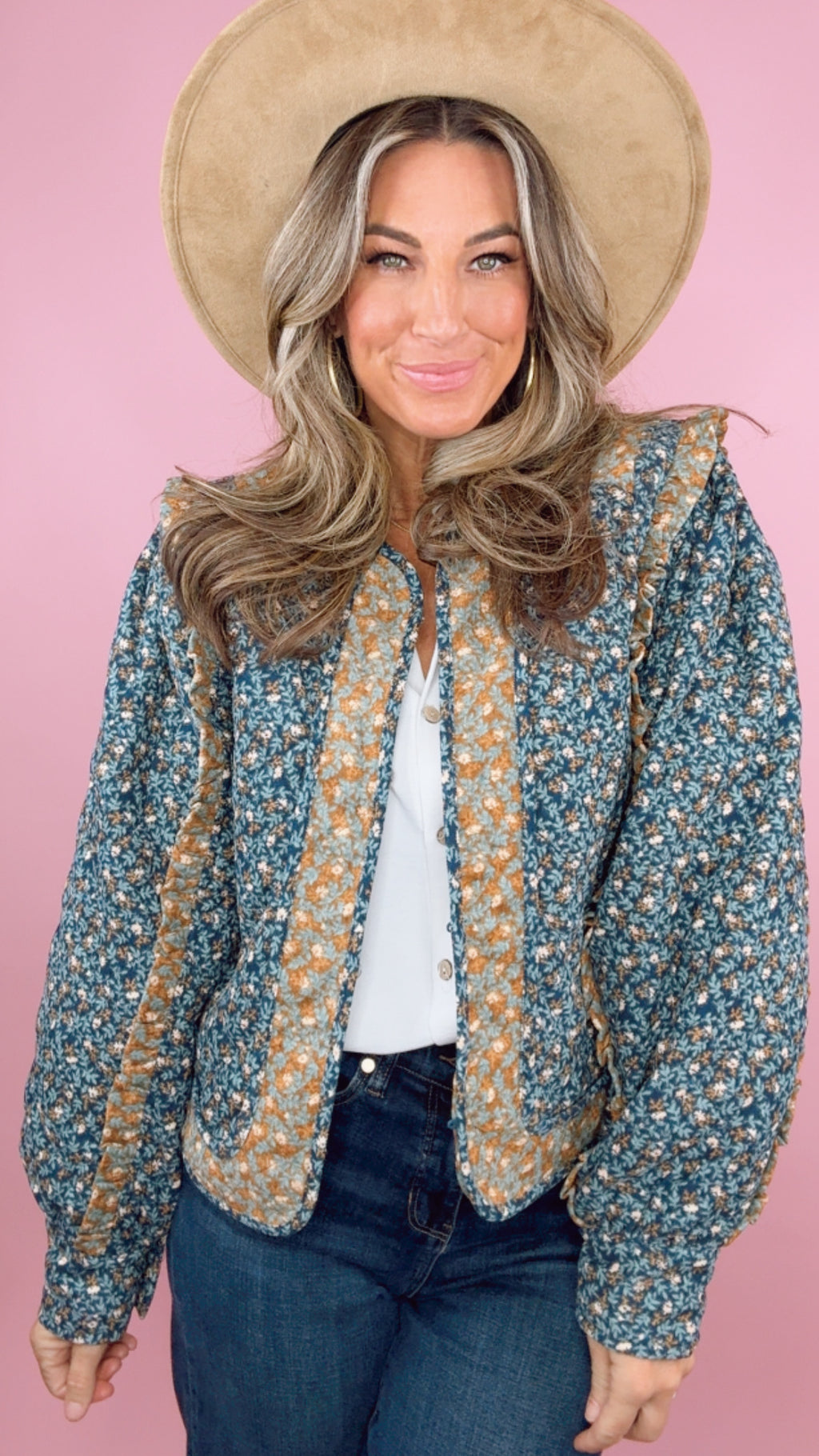 Karlie Navy Vintage Cord Jacket