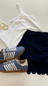 Karlie Navy Scallop Kourt Skort