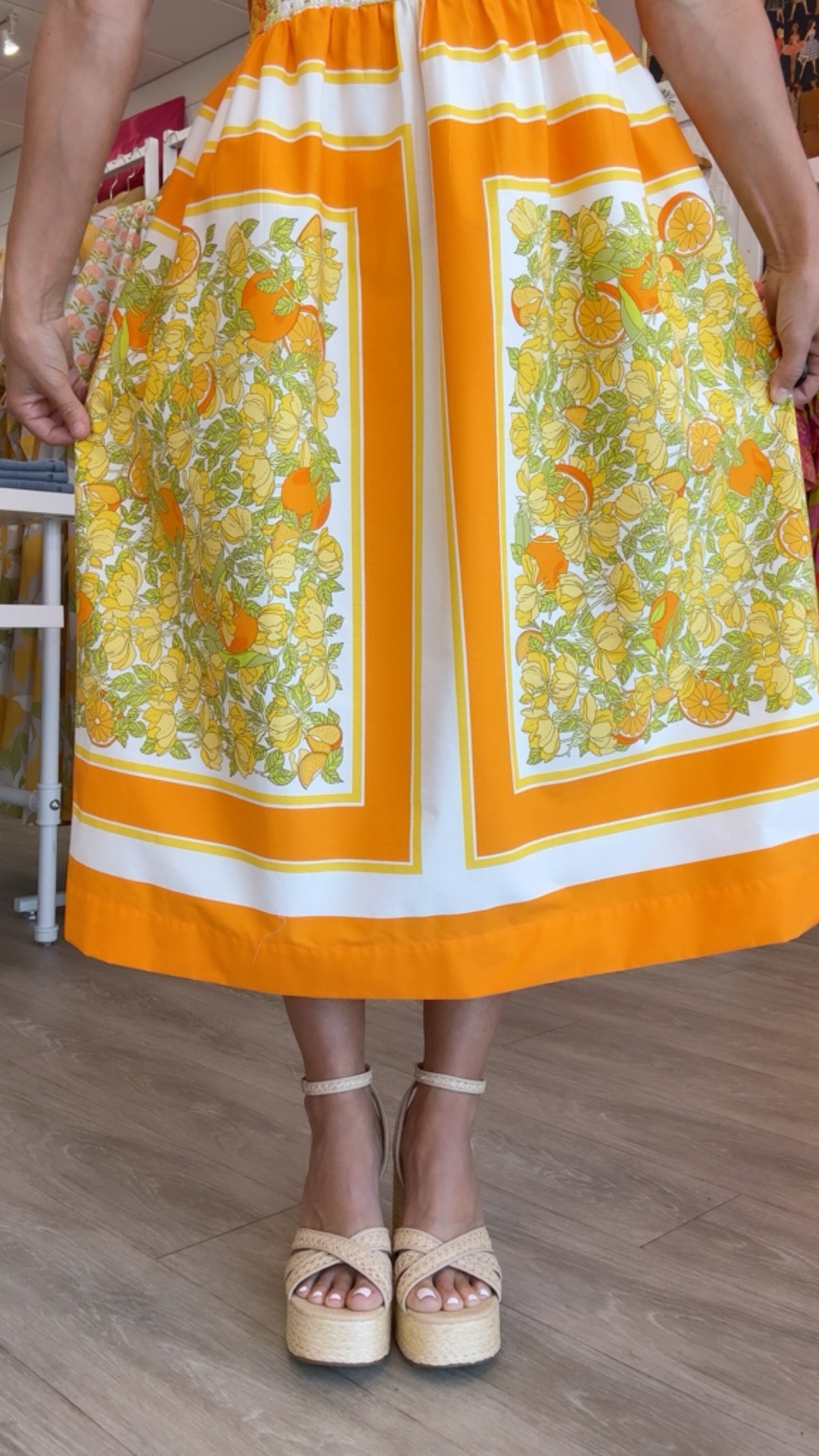 Ivy Jane | Tangerine Citrus Fruit Dress