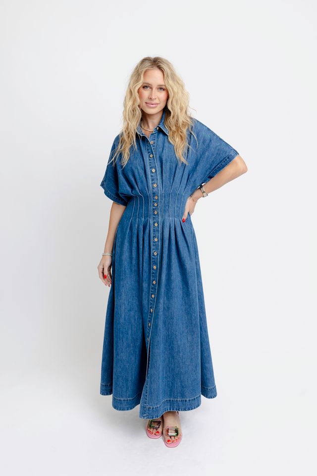 Karlie | Denim Shirt Dress Maxi