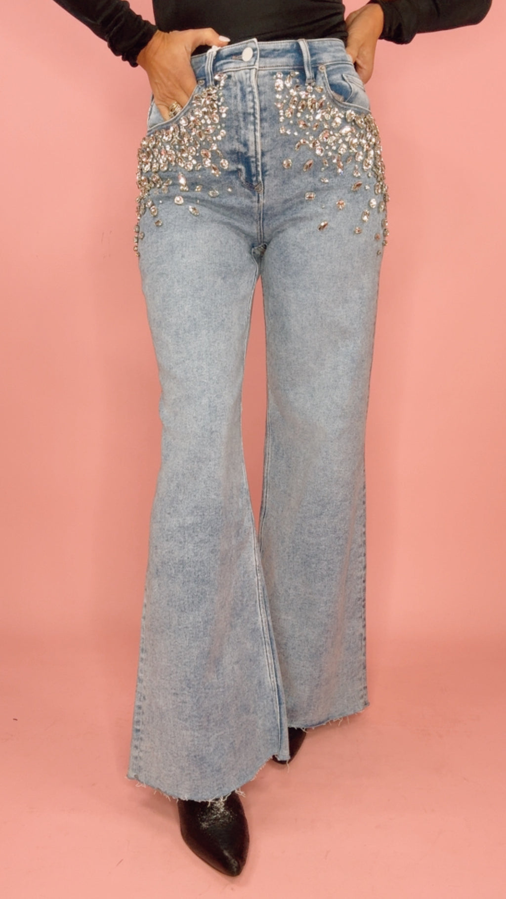 Dear John Fiona Wide Leg Sparkles Rhinestone Sparkles Flares