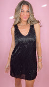 ASTR Black Emani Sequin Mini Dress