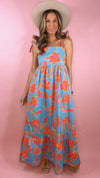 THML Tie Strap Floral Maxi