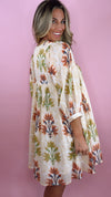 Uncle Frank Breezy Block Print Dress (1 XS)