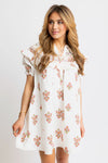 Karlie Digital Floral Embroidered Peter Pany Dress