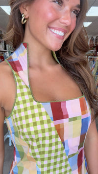 Alden Adair | Adeline Dress in Diagonal Check