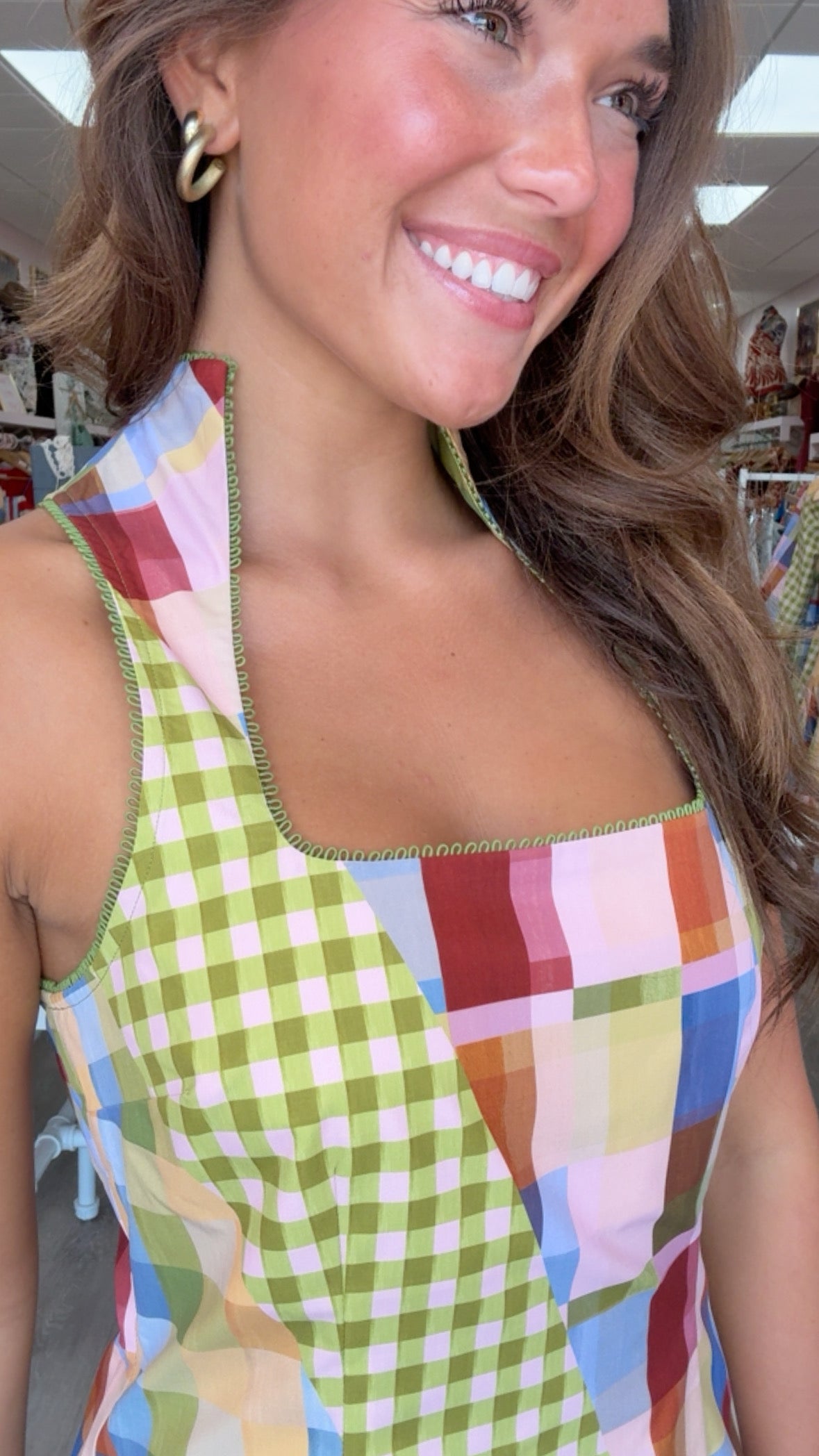 Alden Adair | Adeline Dress in Diagonal Check