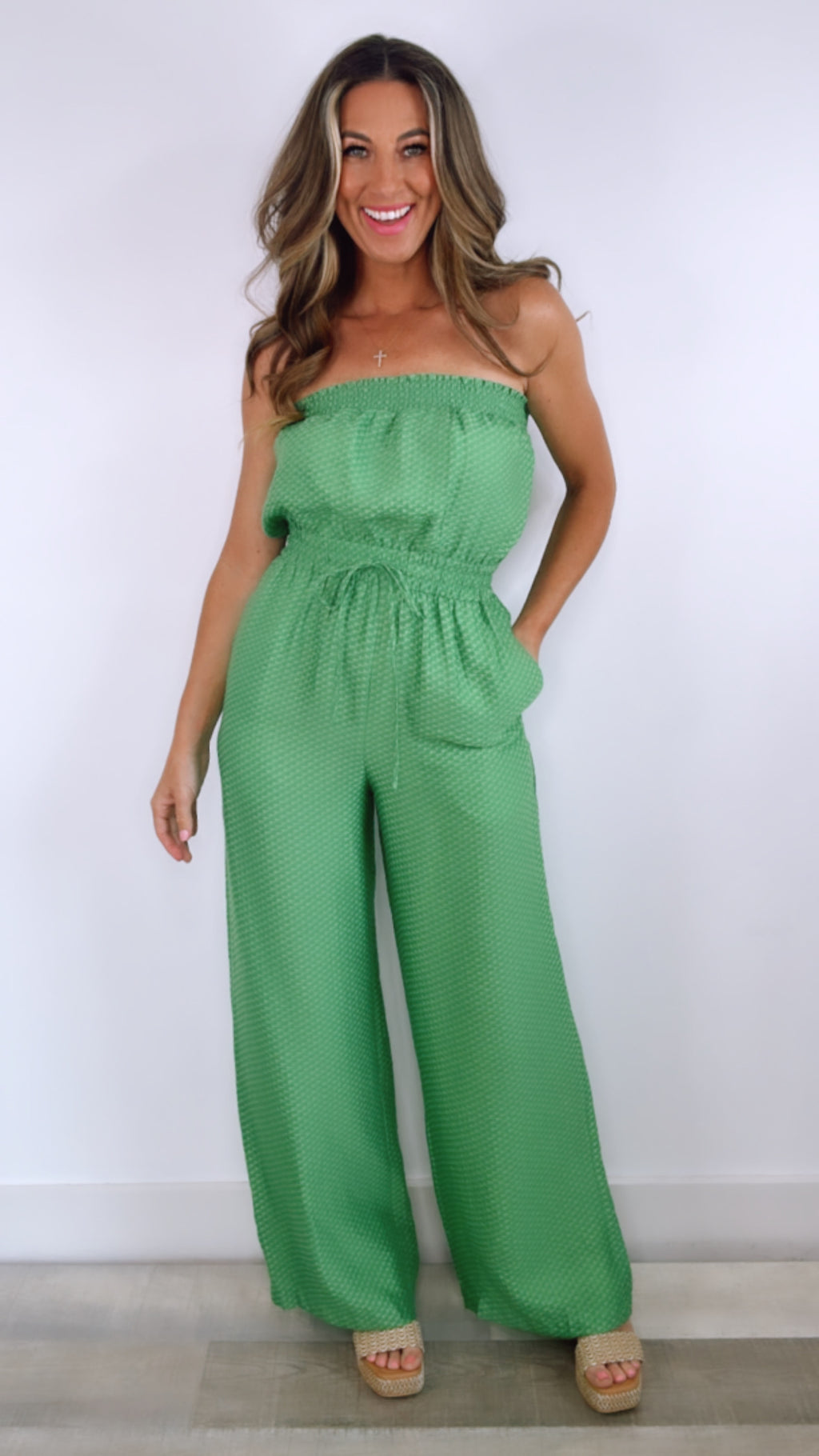 FRNCH Green Nelly Jumpsuit