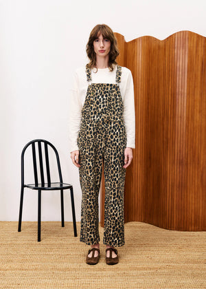 FRNCH Moringa Leopard Overalls