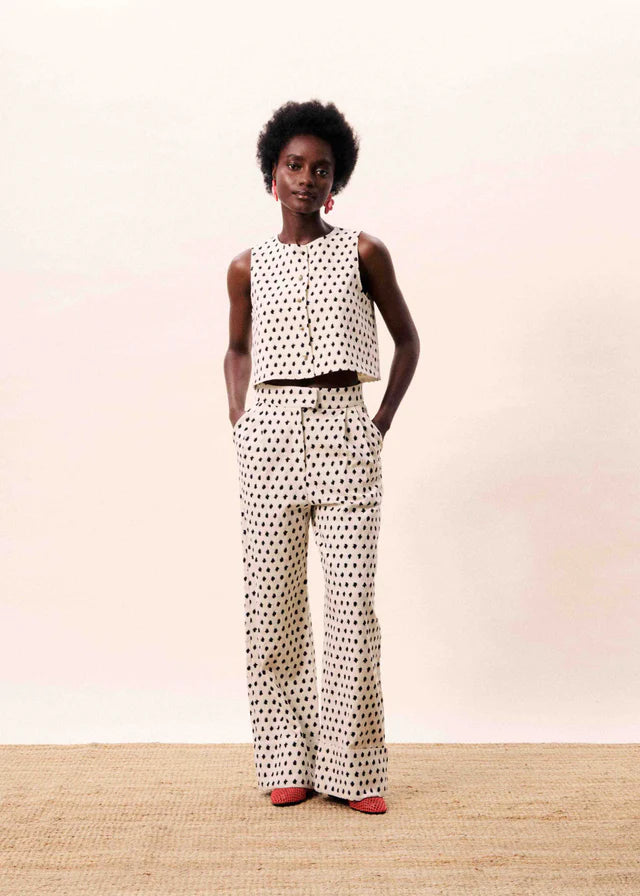 FRNCH Isolde Pant in Creme (1 MEDIUM)