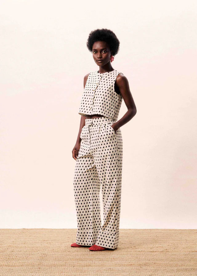 FRNCH Nautilus Vest in Creme (1 MEDIUM)