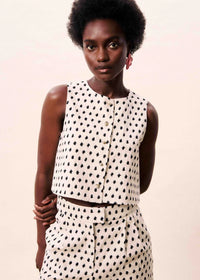 FRNCH Nautilus Vest in Creme (1 MEDIUM)