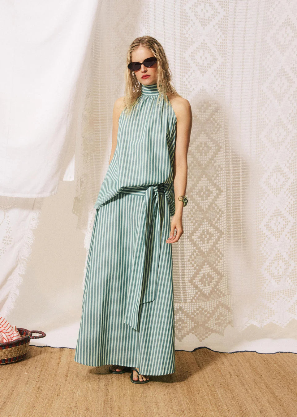FRNCH | Green Carmine Shore Skirt