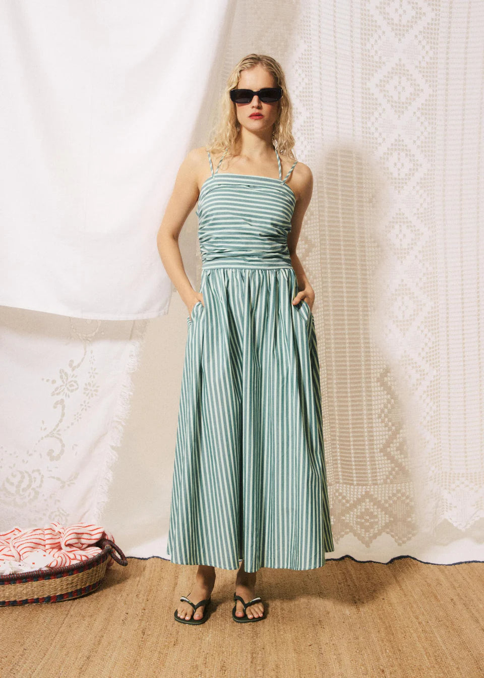 FRNCH | Felice Dress in Vert Rivage